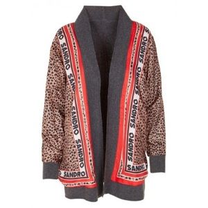 Sandro Paris Reversible Wool Cardigan